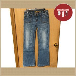 Women's Hydraulic Medium Color Wash Bootleg Jeans